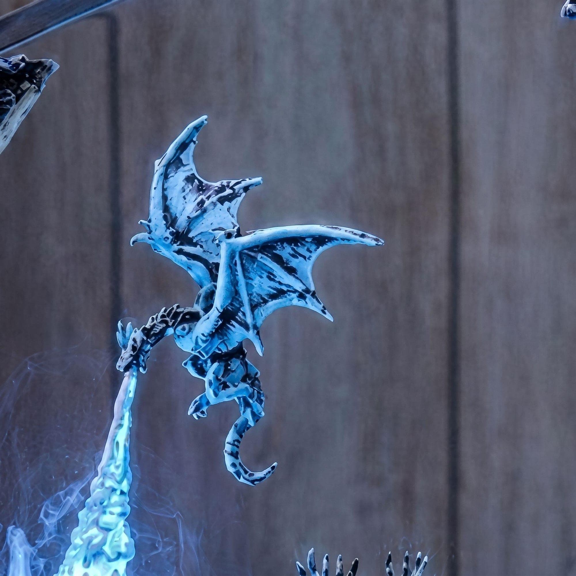 Ice Dragon and Castle Diorama Resin Night Light