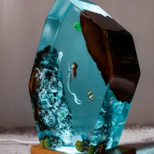 Ariel Mermaid Resin Lamp (6)