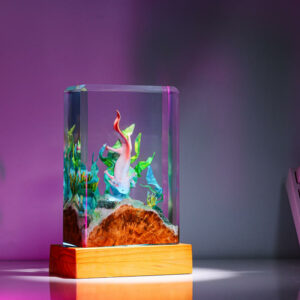 Axolotl Resin Lamp