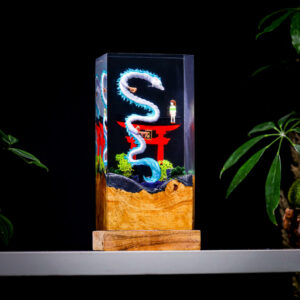 Chihiro and Haku Resin Lamp