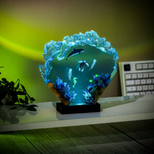 Deep Ocean Resin Lamp