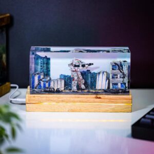 Diorama Robotech Miniature Resin Lamp