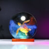 Galaxy Turtle on the Moon Resin Lamp