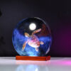 Galaxy Turtle on the Moon Resin Lamp