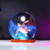 Galaxy Turtle on the Moon Resin Lamp