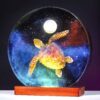 Galaxy Turtle on the Moon Resin Lamp