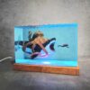 Giant Octopus Fights With Meg Fish Resin Lamp (1)