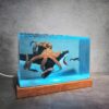 Giant Octopus Fights With Meg Fish Resin Lamp (12)