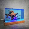 Giant Octopus Fights With Meg Fish Resin Lamp (13)